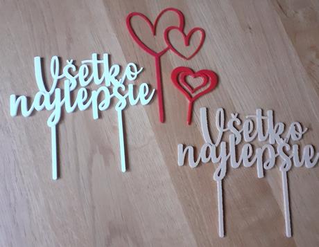 Zápichy na tortu - čísla, nápisy, 