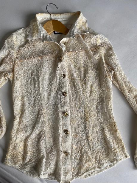 Biela cipkovana bluzka, 38