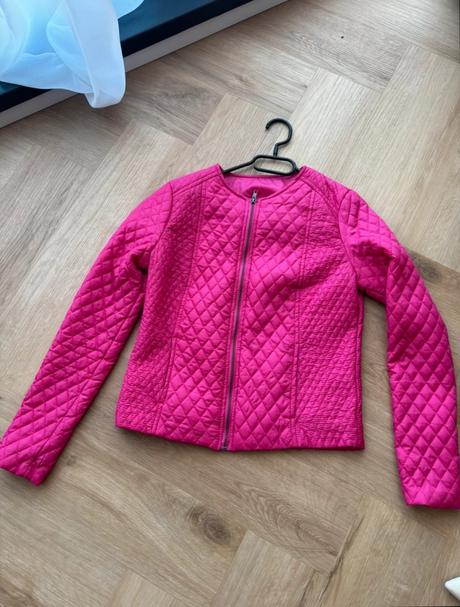 Ružová prešívaná bunda, s
