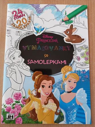 Disney princezná vymaľovanky so samolepkami, 