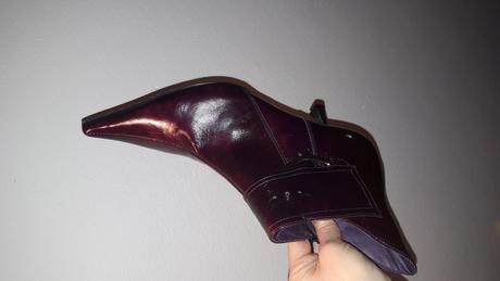 Spoločenské polčižmičky elegantné baklažánové, baťa,37