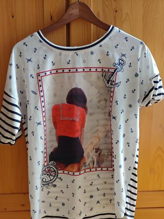 Oui jedinečné štýlové moderné tričko m/l, l