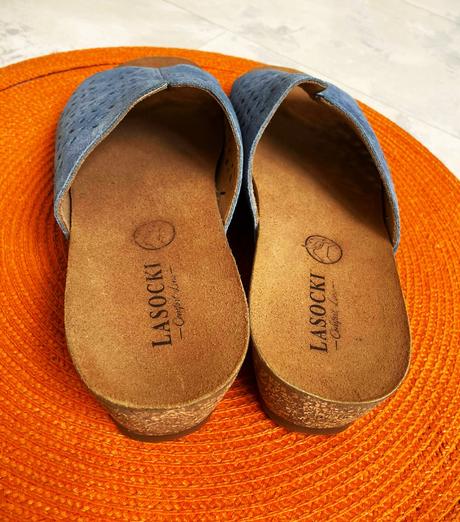 Kožené semišové šlapky, lasocki,38