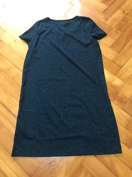 Tmavomodré šaty - leopardie, 36