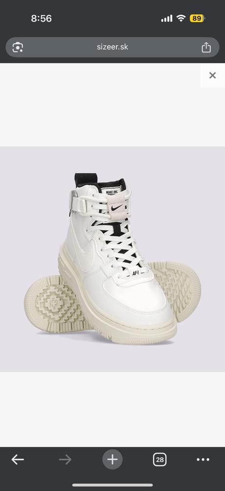 Nike air force 1 vysoké, nike,38