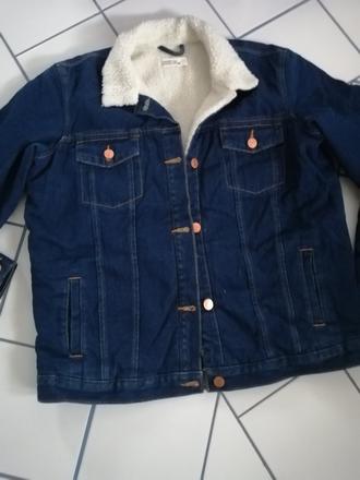 Dámska zateplene riflova bunda, l