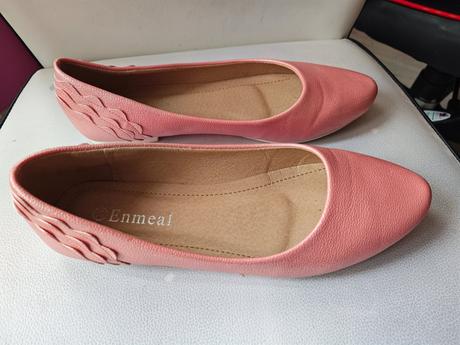 Lososová ružové balerínky, raz obute, 39