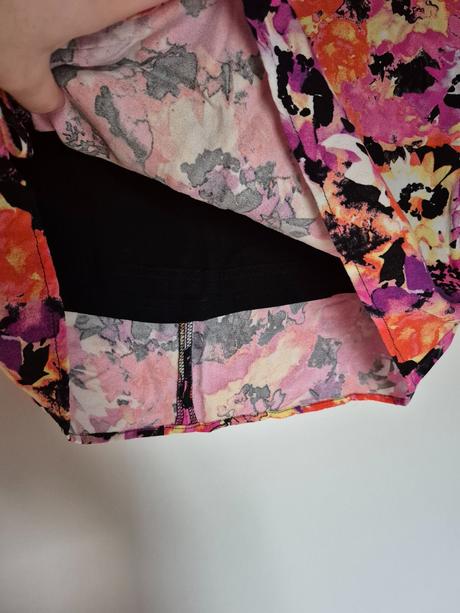 Ružová farebná mini sukňa, takko,42