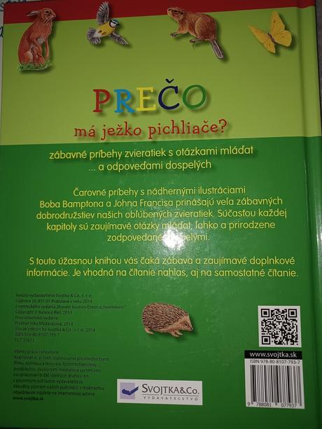 Kniha prečo má ježko pichliače, 