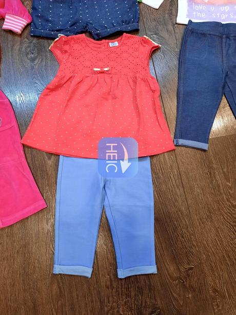 4x komplety, 2x šaty pre dievčatko (veľ.74), john lewis,74