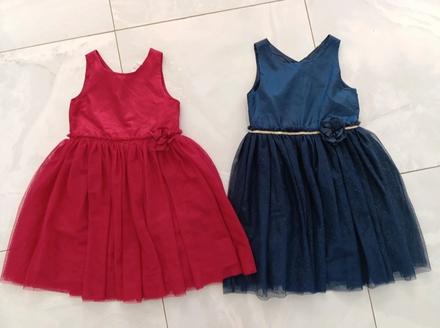 2ks slávnostné dievčenské šaty, h&m,134