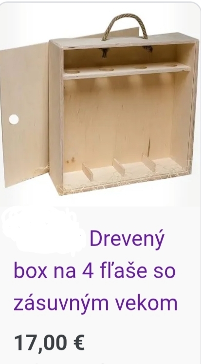 Drevený box na víno k 50 tke, 