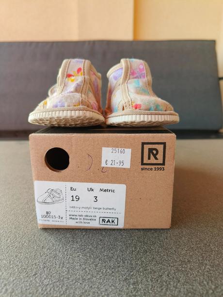 Papučky veľ.19, rak,19