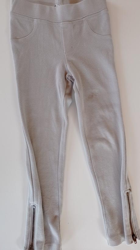 Legíny 2 ks, kvietky a zips, h&m,116