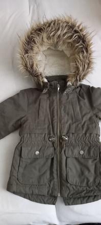 Zimná bunda parka, h&m,98