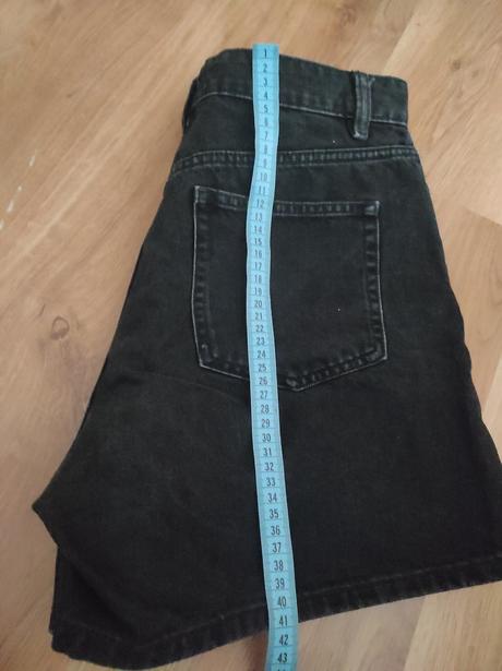 Riflové momm fit šortky, zara,38
