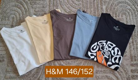 Tričká 5pc h&m 146/152, h&m,146