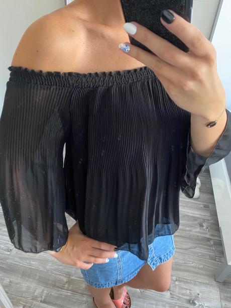 Blúzka bez ramienok cez plecia, reserved,s