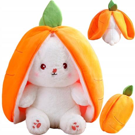 Plyšový králik králiček ukrytý v mrkvi - plyšák 30,
