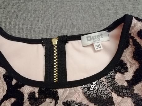 Spoločenské čierno pudrove šaty, veľkosť 36, 36