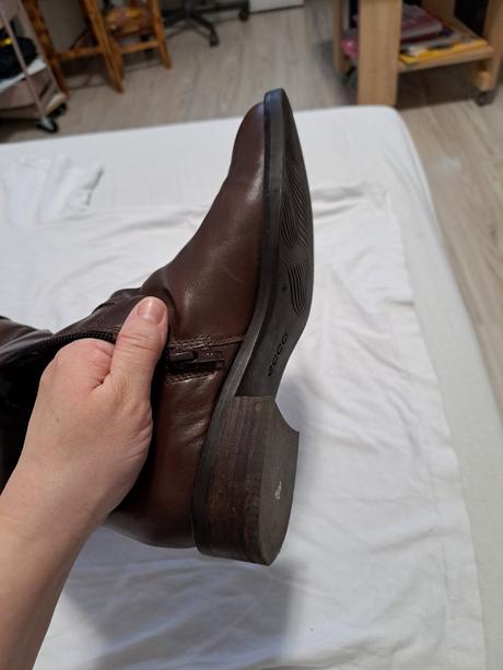 Hnede cizmy ecco, ecco,38