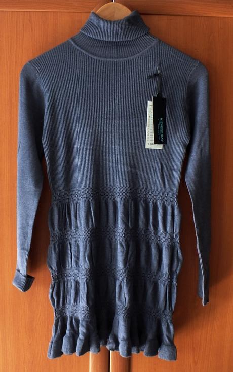 Pletené rolákové minišaty/tunika, v. s/m, 38 - s