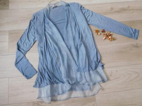 Blejzer ľahučký vzdušný, padavá látka-38/40 v, bav, 38