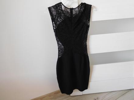 Šaty na párty xs, pružné v kombinácii s čipkou, xs