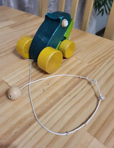 4x drevená ťahacia hračka - zvieratká, 