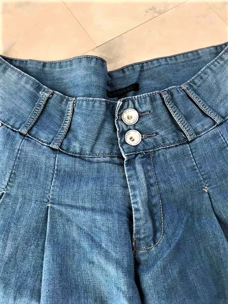 Voľné nabraté baggy tenké rifle, m