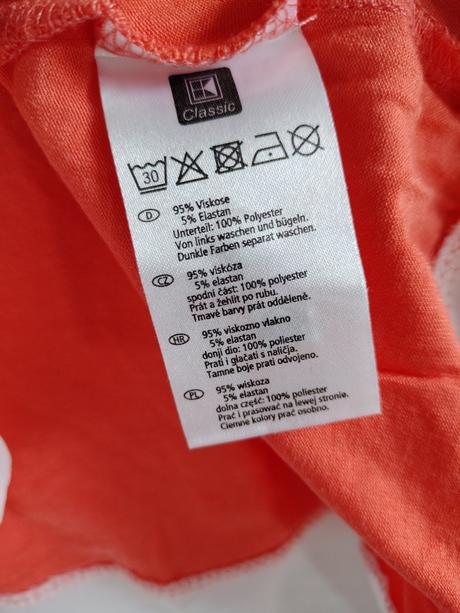 Oranžové boutique tričko, xl