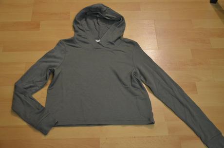 Mikina crop top ova s kapucnou 158 / 164, h&m,158