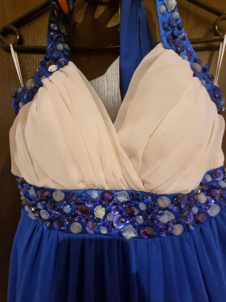 Kráľovsky modré spoločenské šaty, m