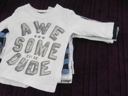 Balík tričiek s dlhým rukávom 6ks, 50–62