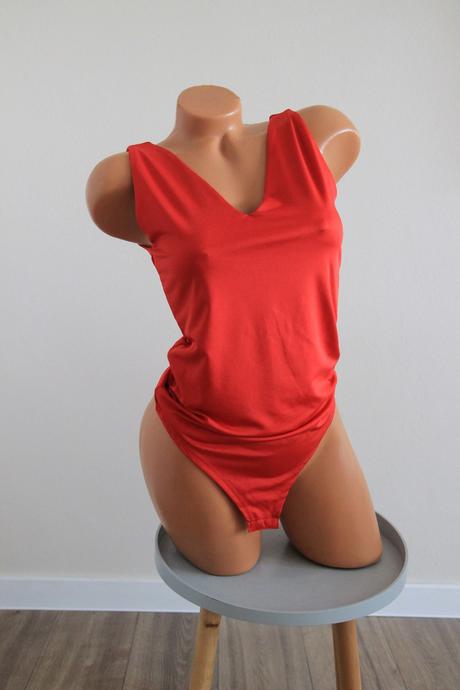 Červený body top, s/m, s