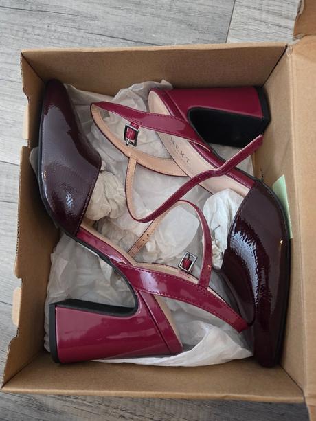 Bordové lakované lodičky, next,41