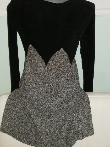 Šedo čierne šaty, xs