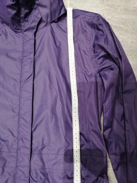 Dlhý športový plášť v40,fialový, schovateľ. kapuca, 40