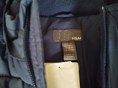 Nenosená vetrovka h&m veľ. 92 a set zimný, h&m,92