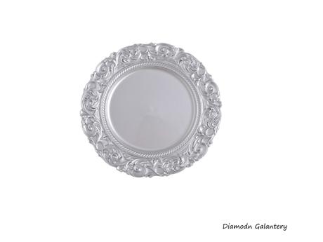 Dekoračný podnos - striebro - 360 mm, 