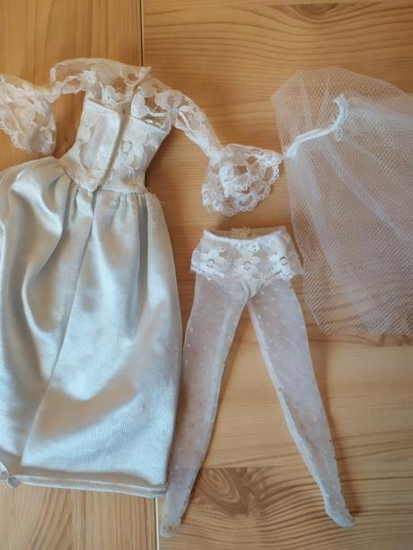 Barbie čipkované svadobné šaty (63), 