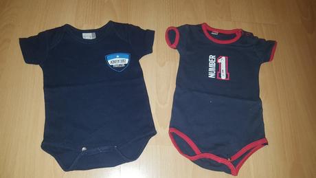 Modré bodynká 2 kusy 0-3 mes, 62