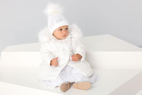 Biela prešívaná detská dievčenská vetrovka, 62