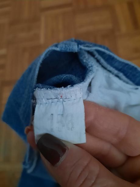 Dievčenská rifľová košeľa/ sako, 158