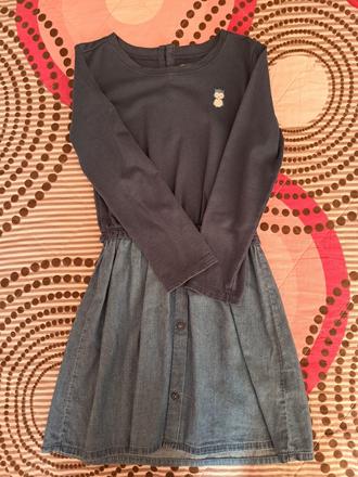 Rifľové šaty v.128, tchibo,128