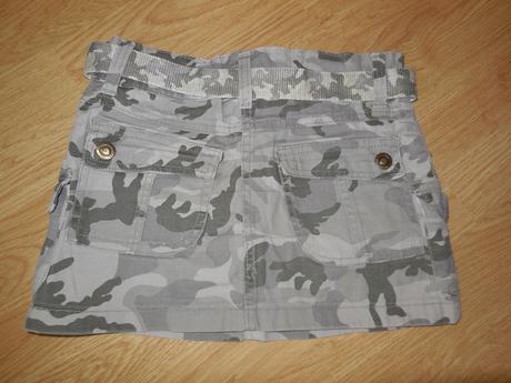 Maskáčová suknička s opaskom, 128