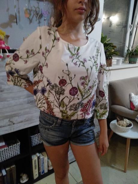 Romanticky crop top, m