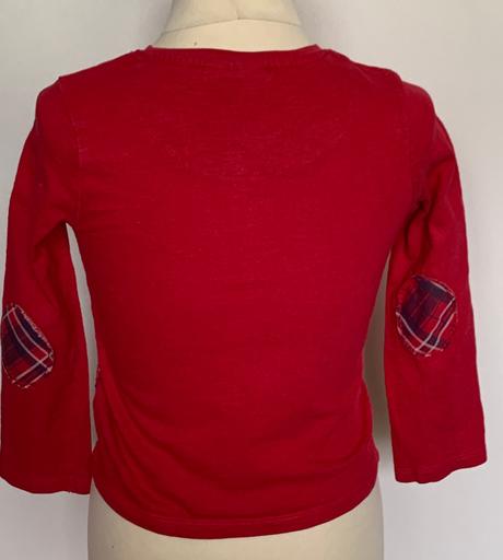 Next červené tričko s kvietkom, next,104