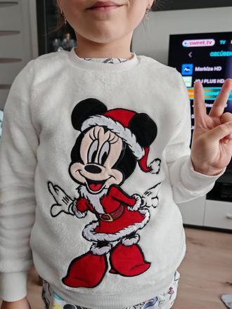 Makkucka  biela ako kožušinka minnie 110/116, 116