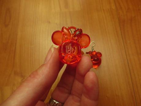 Náušnice - hlava minnie,